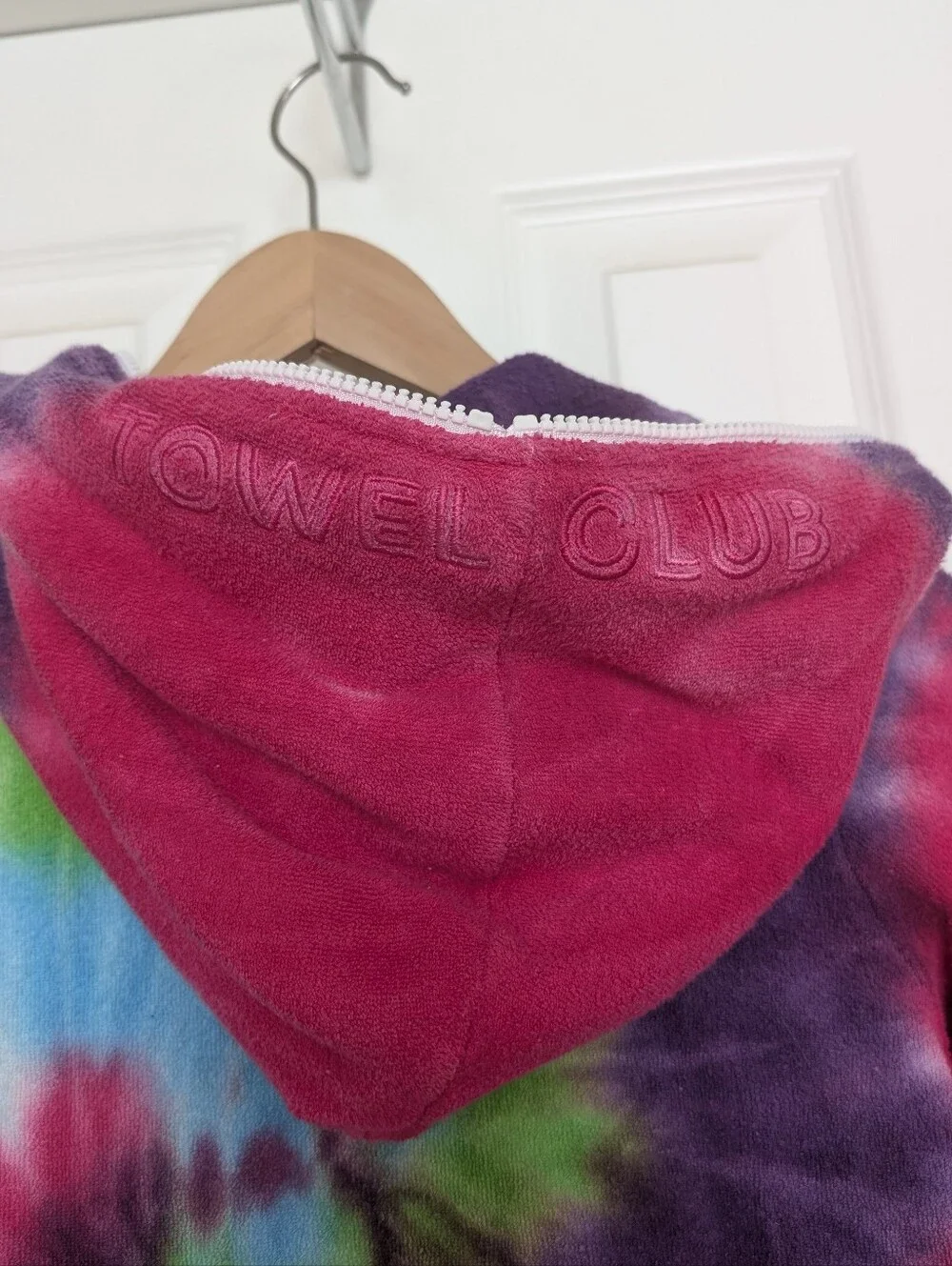 Kids Tie-Dye Hooded One-Piece Towel Club Romper - Multicolor